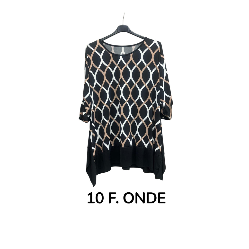 MAGLIA ART. 180224 A FANTASIA SVASATA MANICA REGOLABILE COD. 0650131
