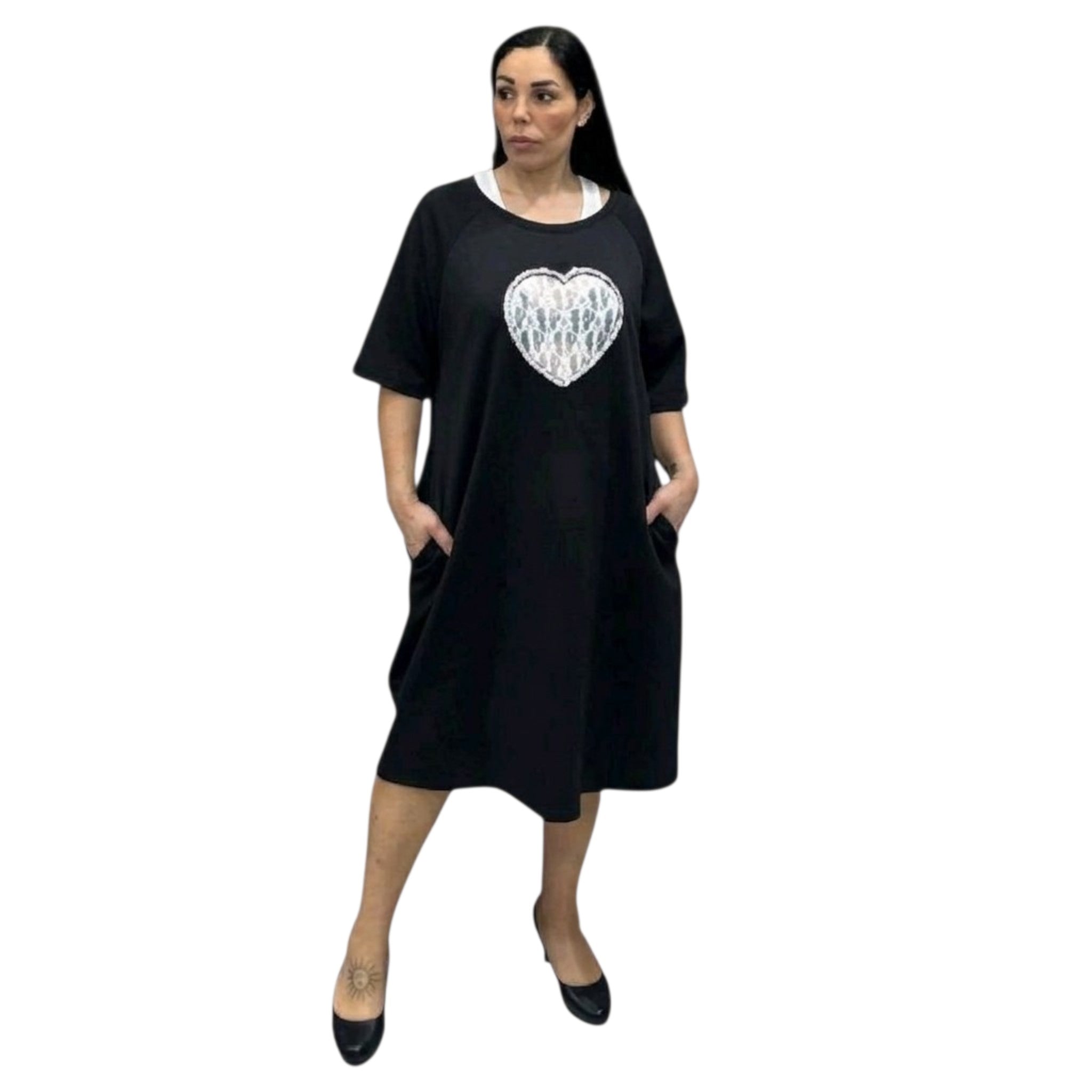 ABITO CUORE POP-ROMANTIC CON BRILLANTINI