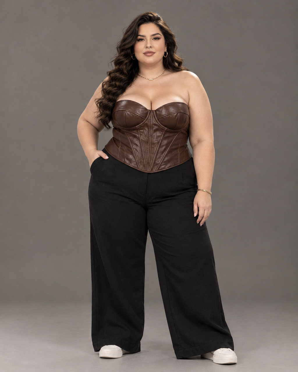 Corpetto Bustier in Ecopelle Pitonato (Art. CUV 2876)