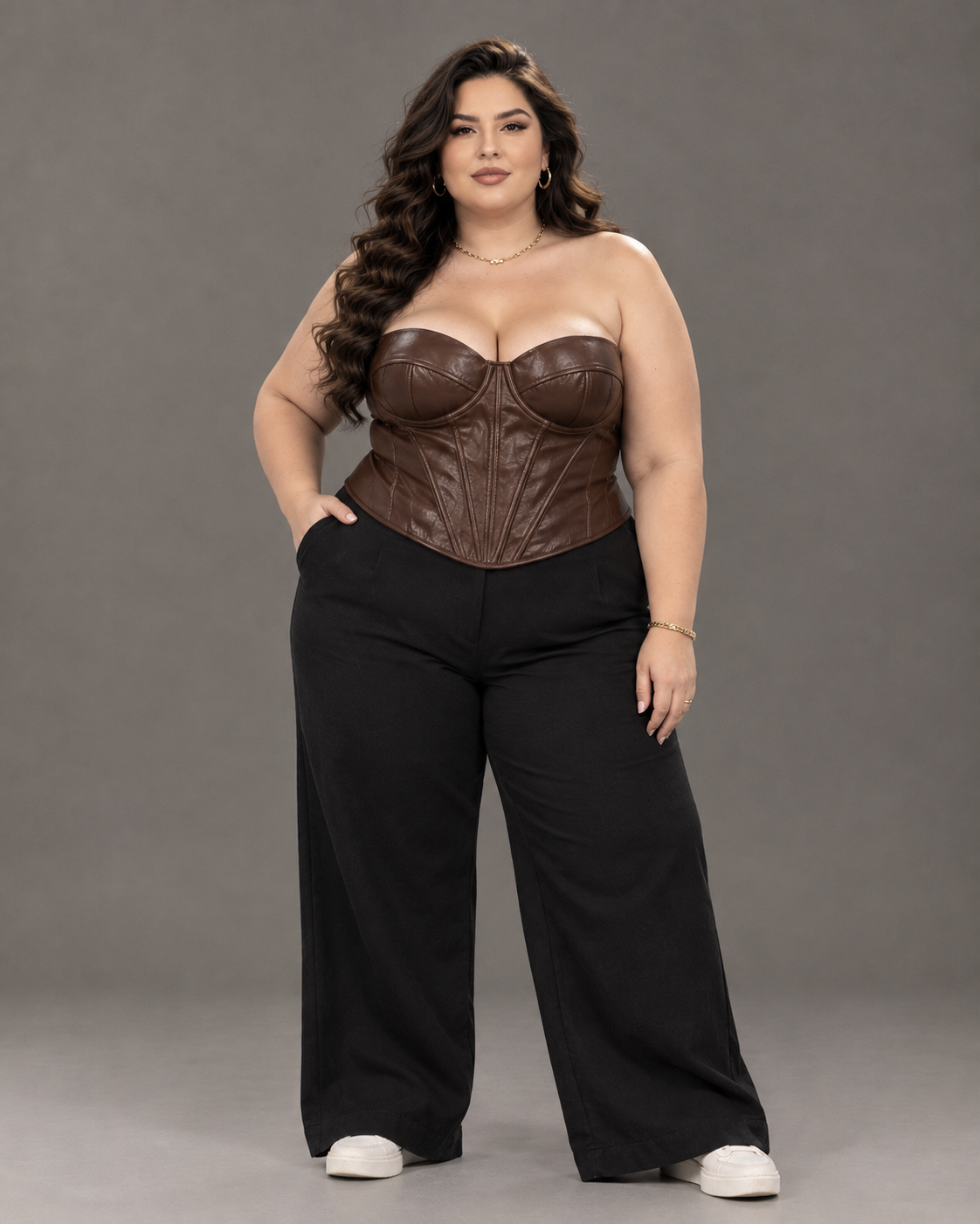 Corpetto Bustier in Ecopelle Pitonato (Art. CUV 2876)