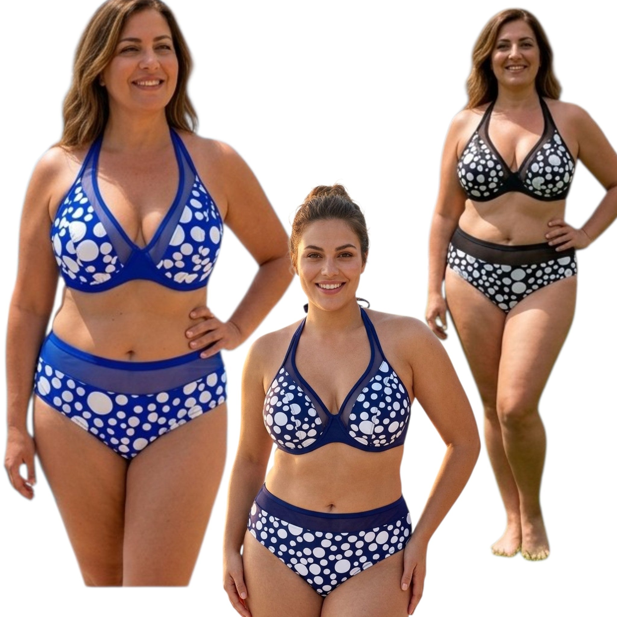 COSTUME DONNA 2 PEZZI POIS