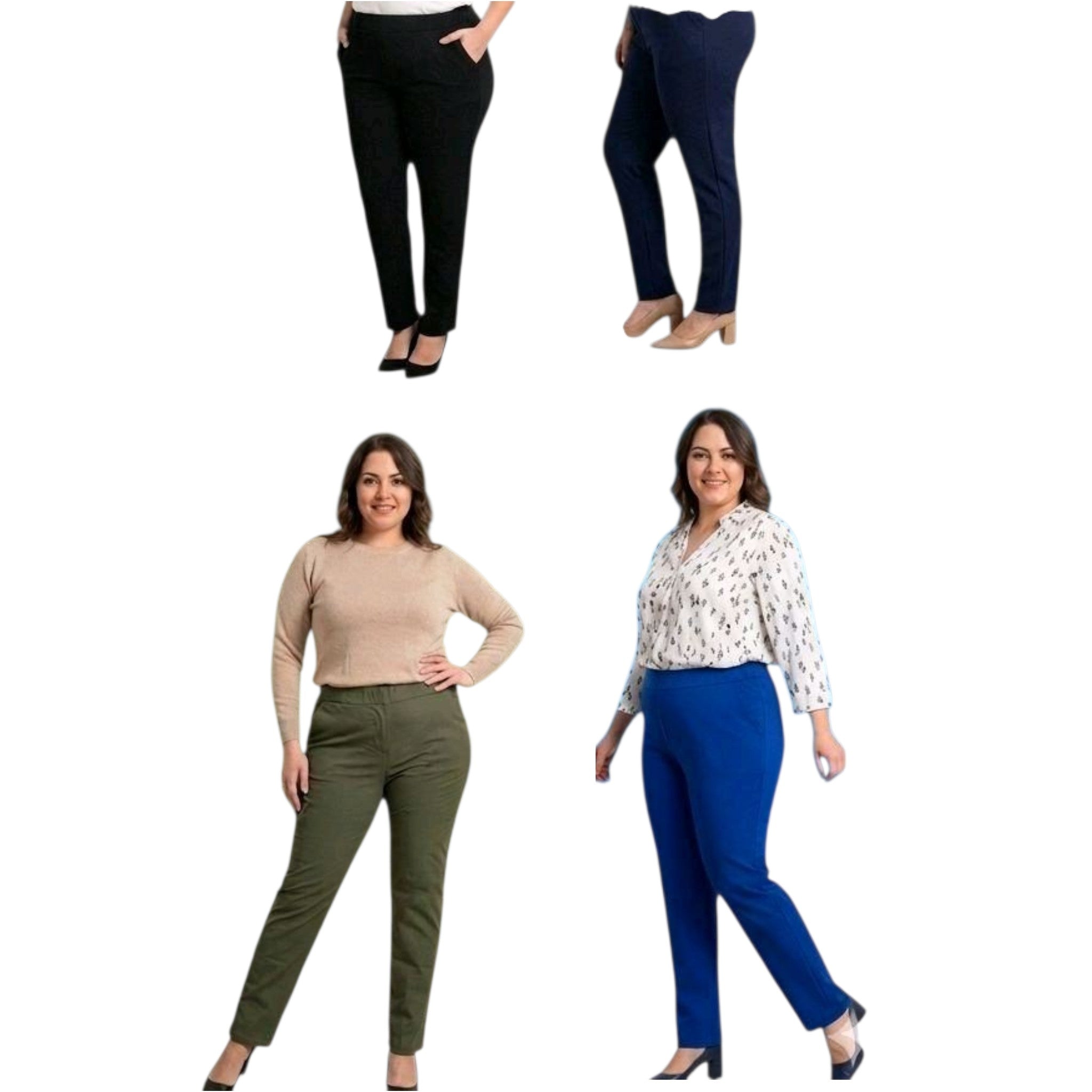 PANTALONE DONNA SIGARETTA LINEA PERTOM COTONE ELASTICO