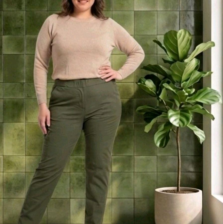 PANTALONE DONNA SIGARETTA LINEA PERTOM COTONE ELASTICO