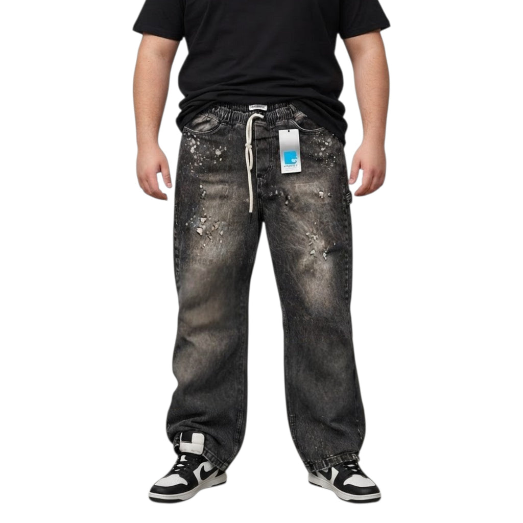 JEANS ART. MAMBA 01  BLACK CON ELASTICO IN VITA COD. 02350441