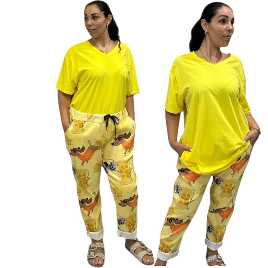 COM0LETO ABBINATO PANT. FANTASIA E T-SHIRT