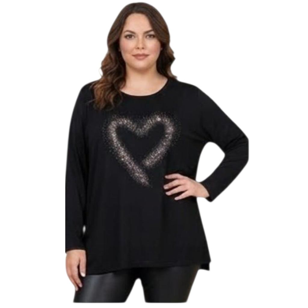 MAGLIA ART. 4125 CON CUORE BRILLANTINI COD. 0750143