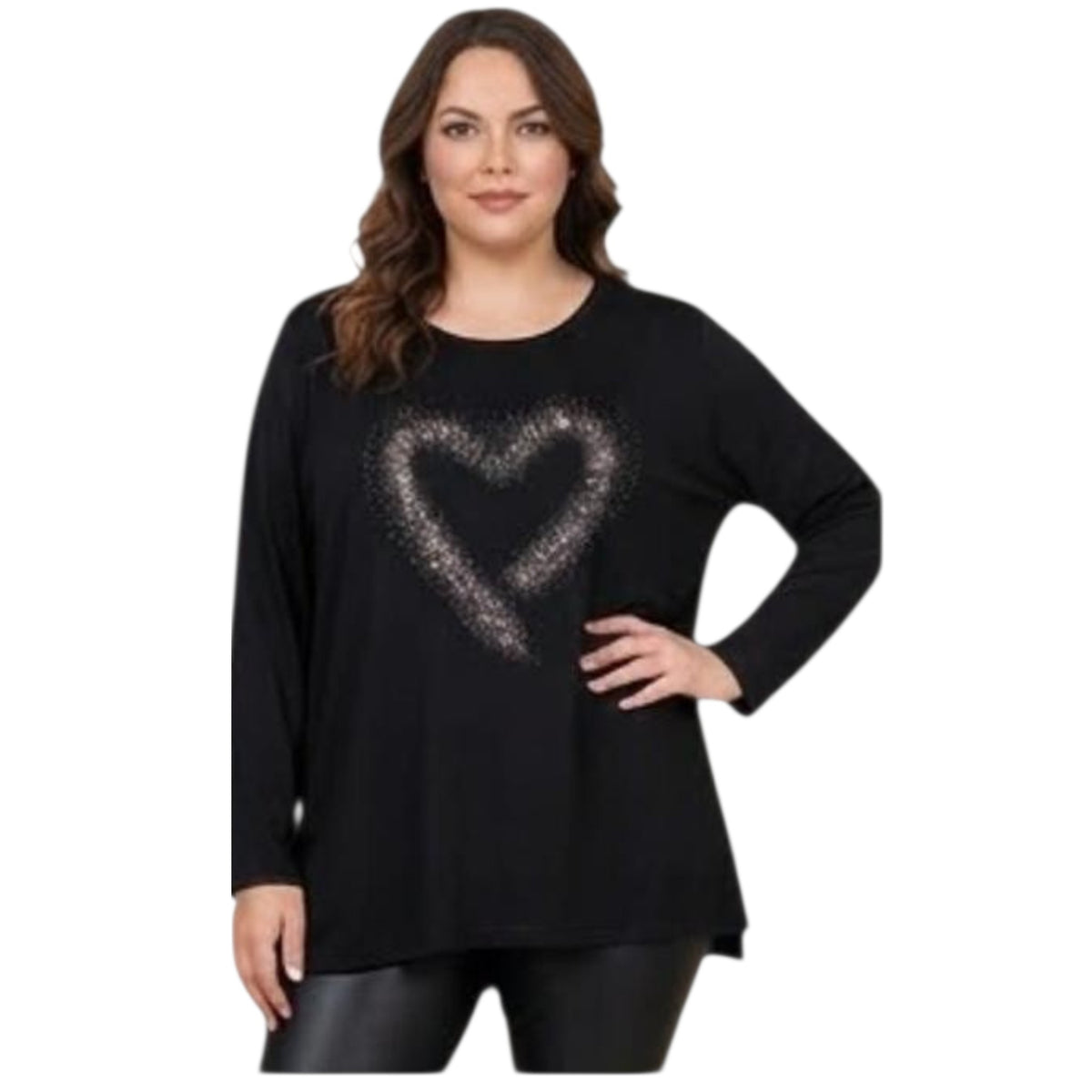 MAGLIA ART. 4125 CON CUORE BRILLANTINI COD. 0750143