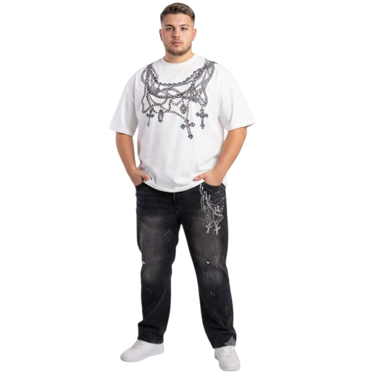 JEANS CON COLLANA ART. 60057 BY RESET PREMIUM