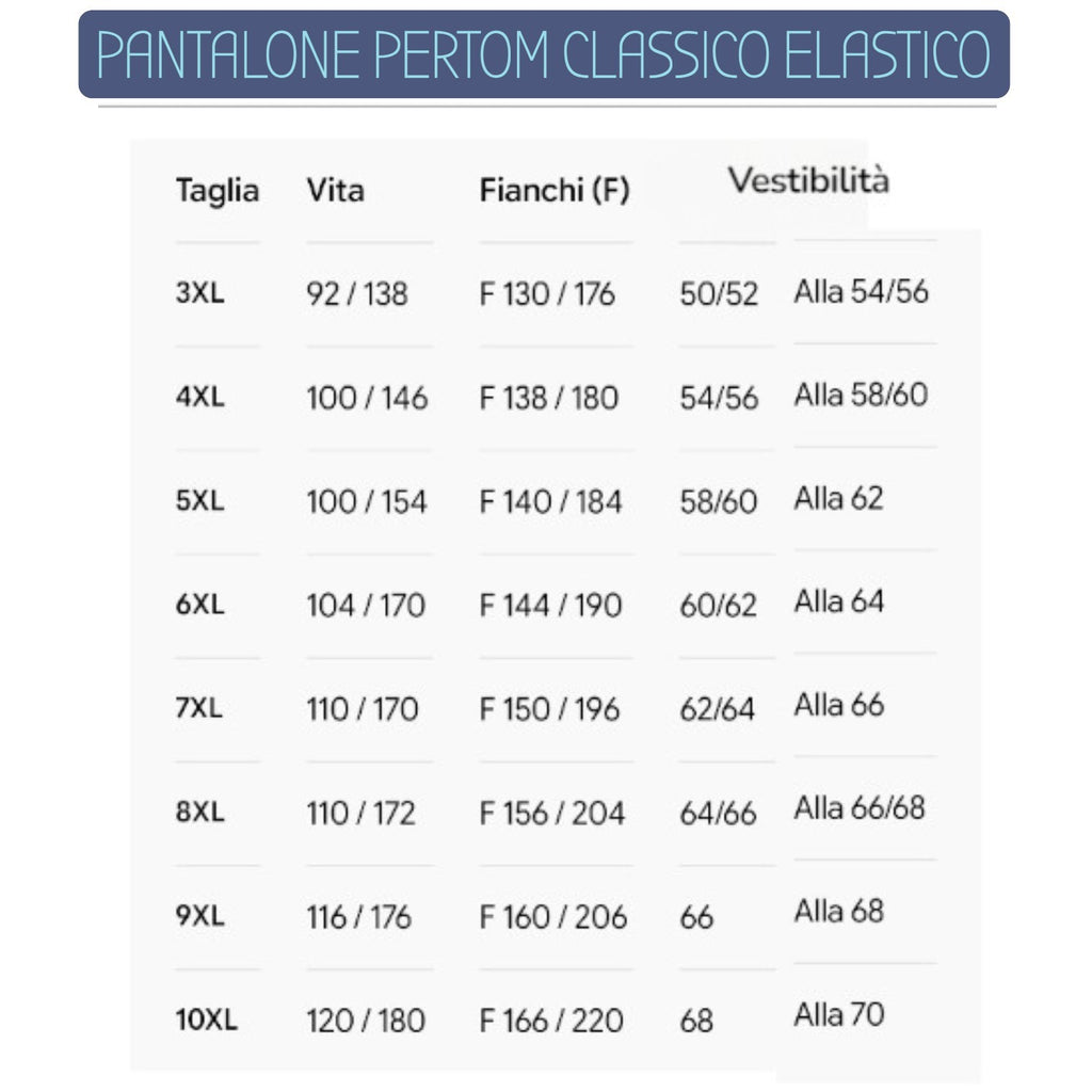PANTALONE CLASSICO ART. PERTOM COD. 08030