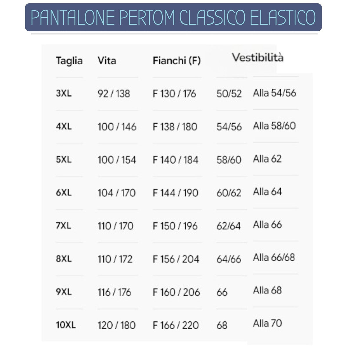 PANTALONE CLASSICO ART. PERTOM COD. 08030