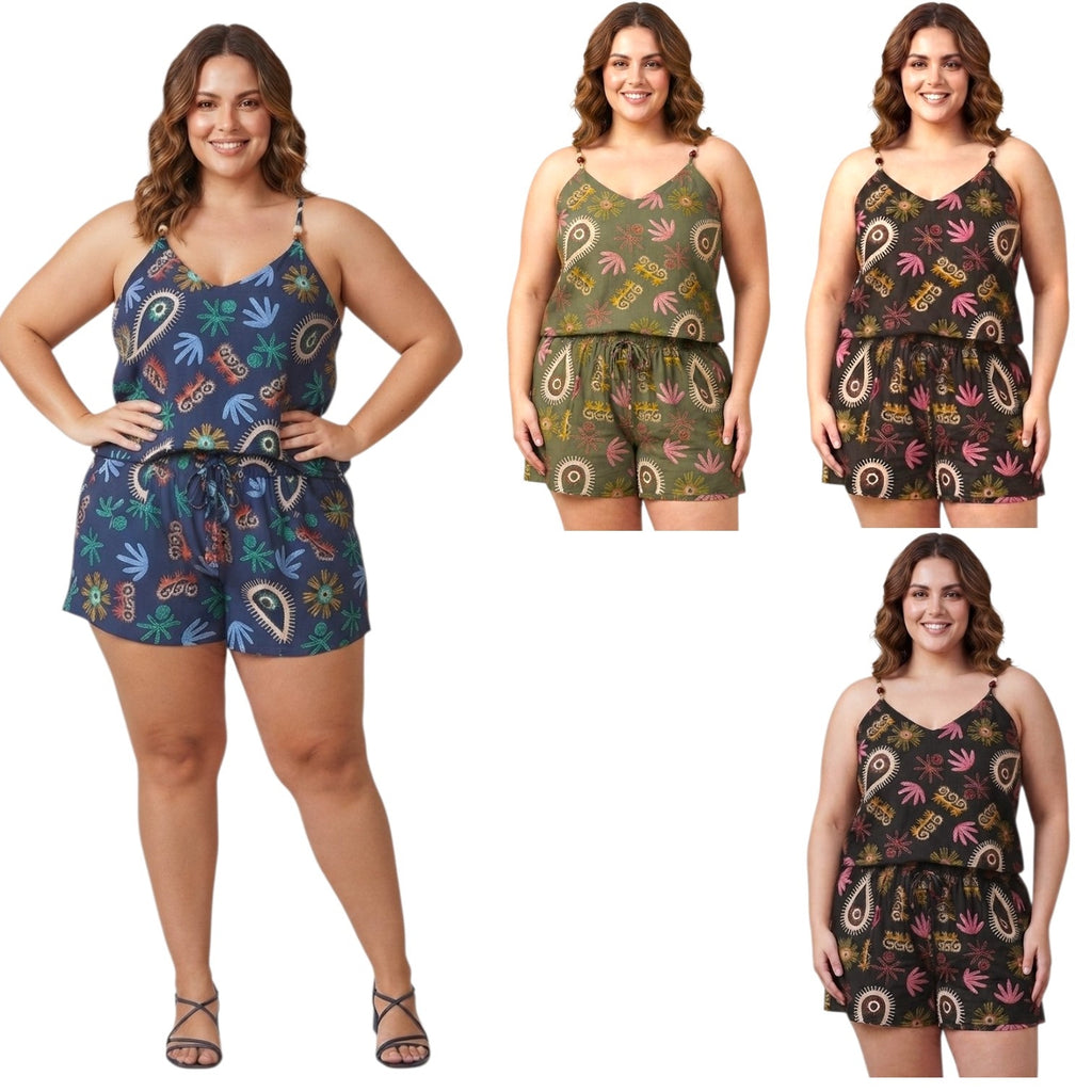 COMPLETO FANTASIA CON DETTAGLI PIETRE BRETELLE E LACCETTO SHORTS