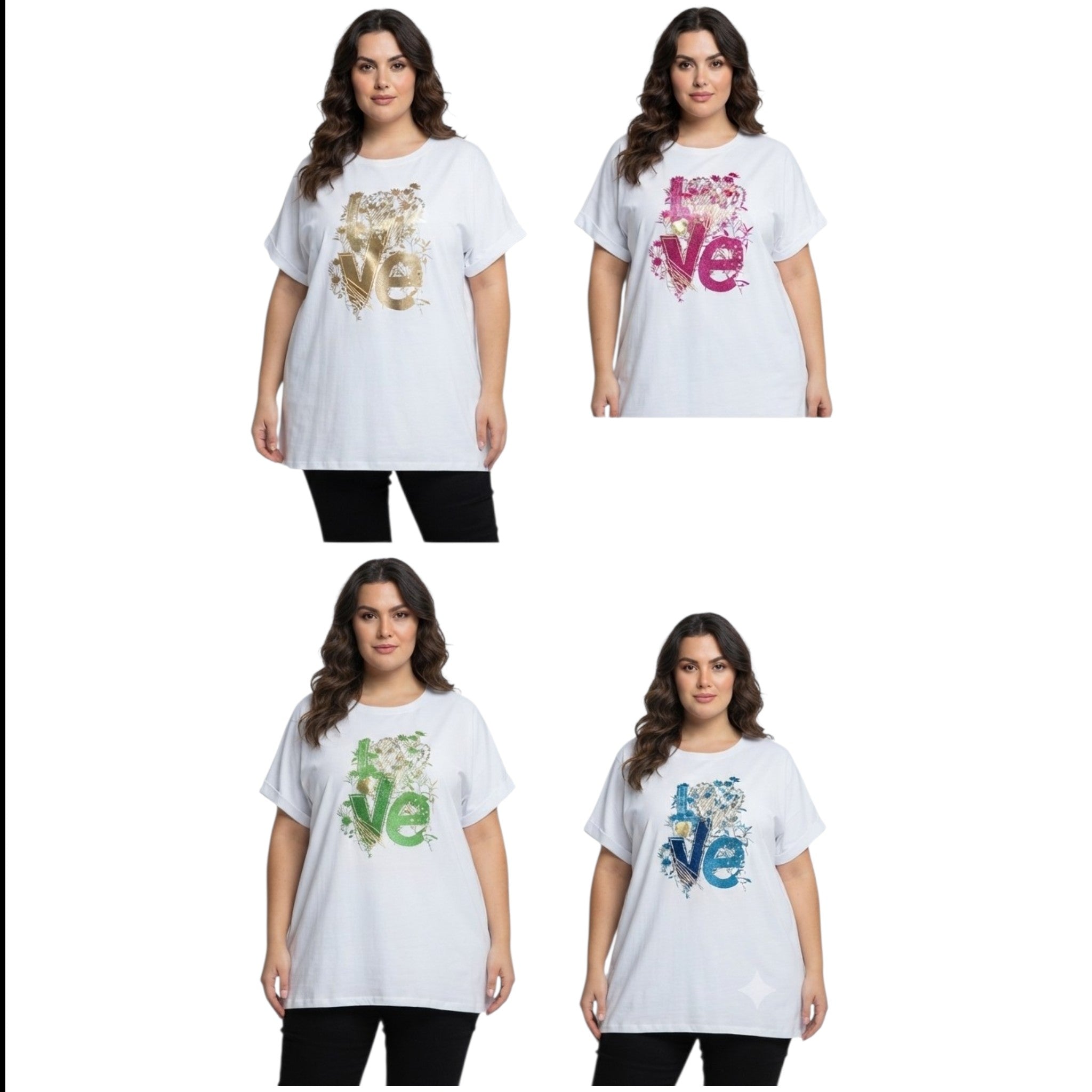 T-SHIRT BIANCA STAMPA LOVE