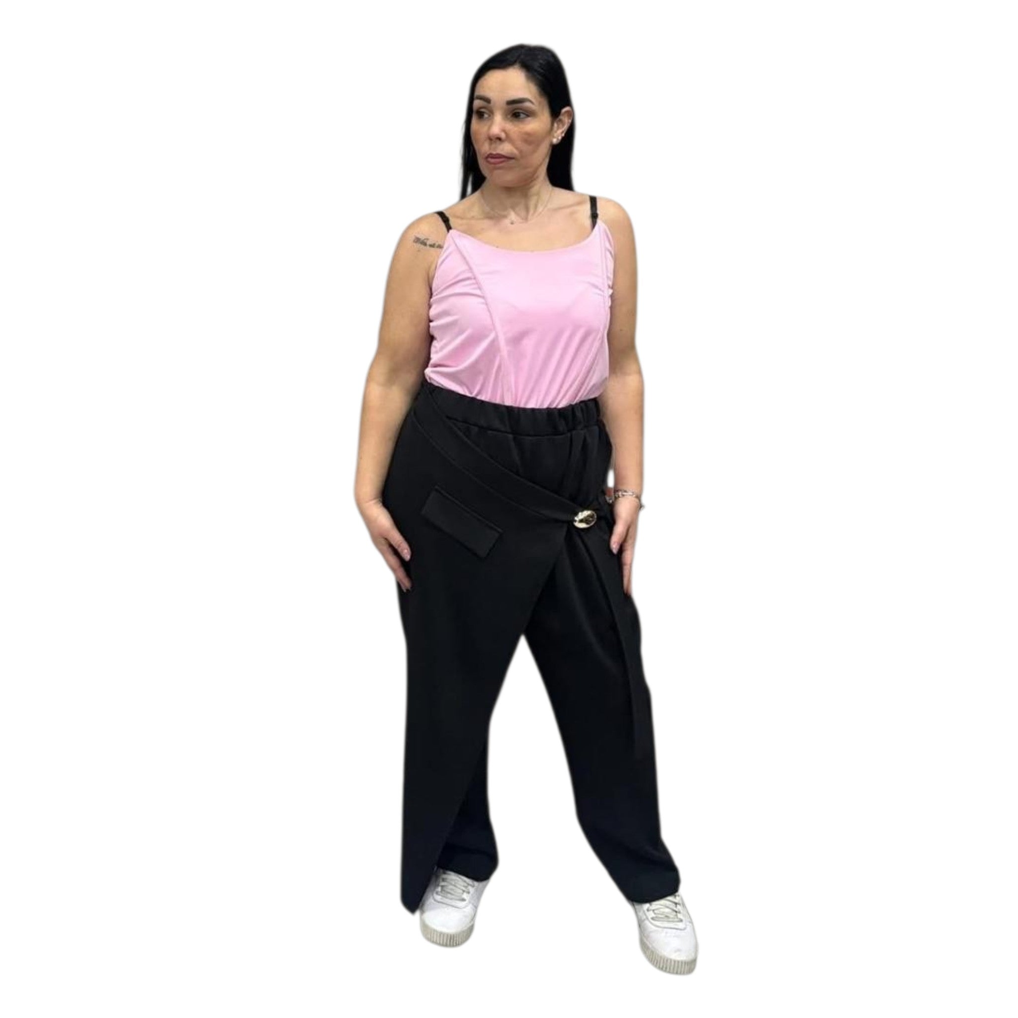 PANTALONE DONNA A PORTAFOGLIO
