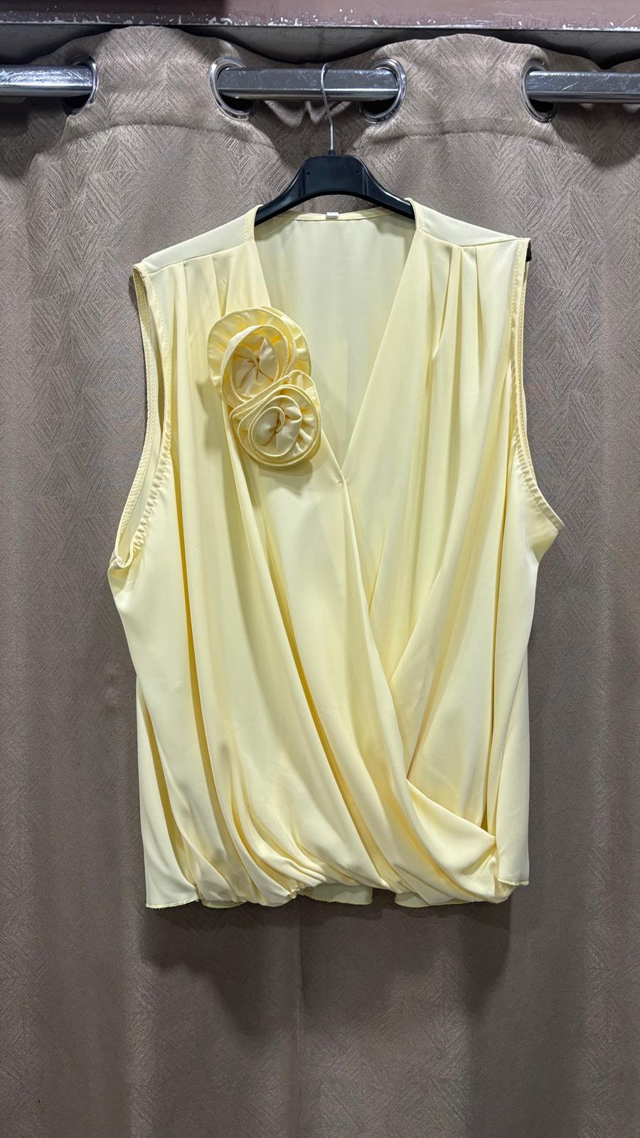 CANOTTA INCROCIO CON SPILLA ROSE
