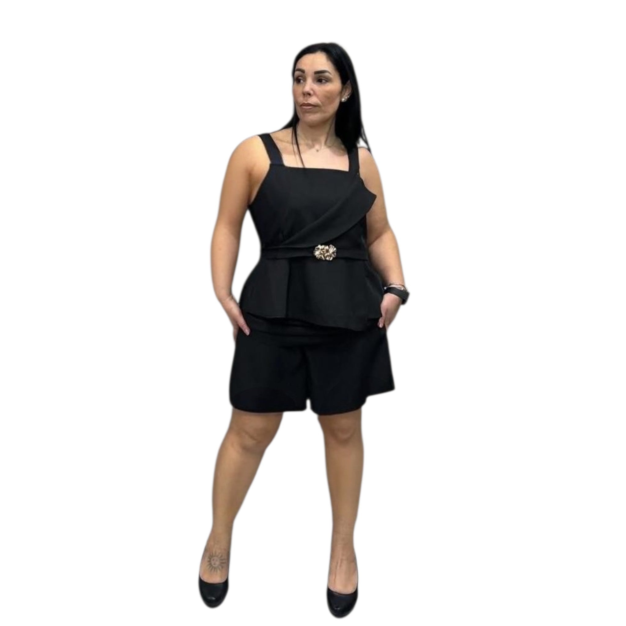 COMPLETO GONNA/SHORTS CON CORPETTO