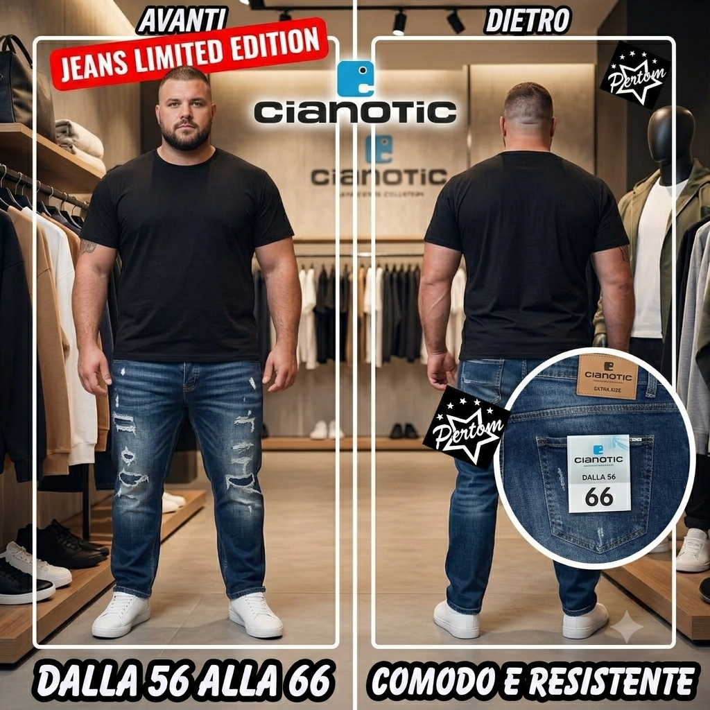 JEANS UOMO CIANOTIC DISTRESSED