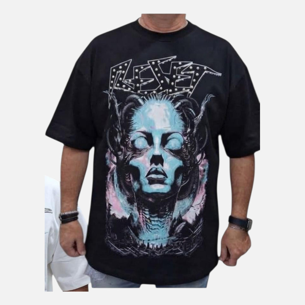 T.SHIRT ST. ALIEN BIG CON STAMPA + PERLINE MARCA RESET COD . 020408