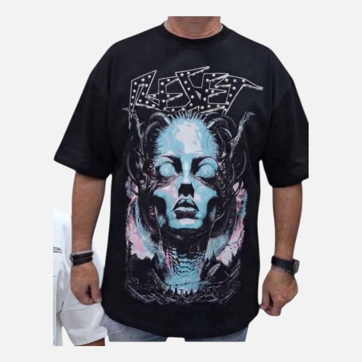 T.SHIRT ST. ALIEN BIG CON STAMPA + PERLINE MARCA RESET COD . 020408