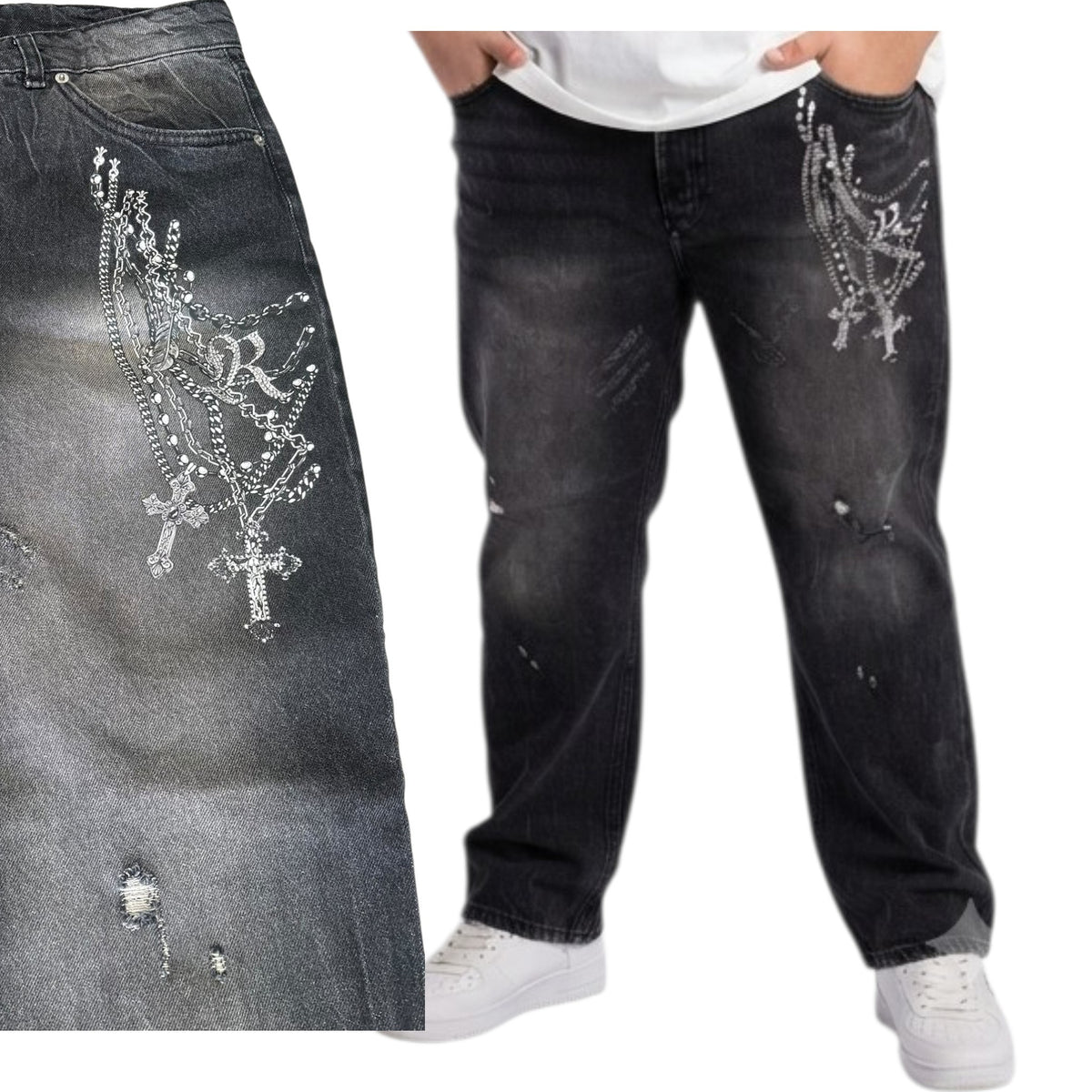 JEANS CON COLLANA ART. 60057 BY RESET PREMIUM
