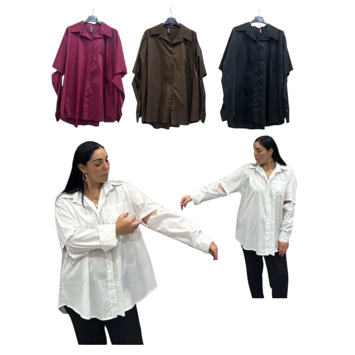 CAMICIA ART. NF9249-1 MANICHE ESTRAIBILI