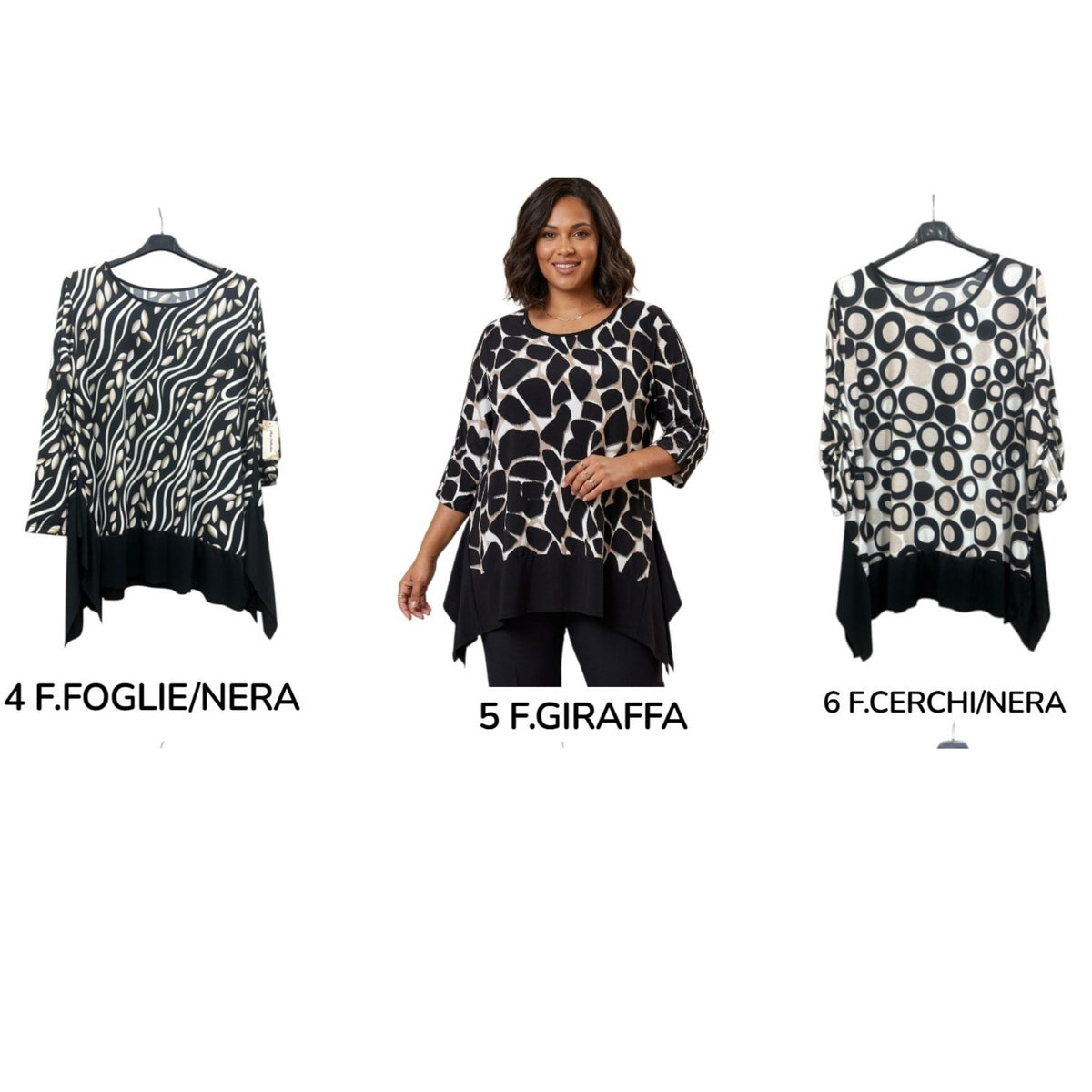 MAGLIA ART. 180224 A FANTASIA SVASATA MANICA REGOLABILE COD. 0650131