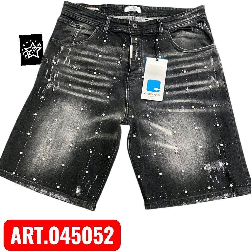 BERMUDA UOMO CON STRASS E PERLINE CIANOTIC