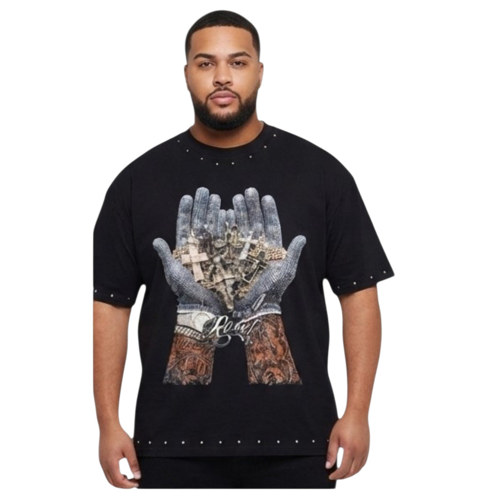 T-SHIRT PREMIUM RESET2.0 ST.MANI CON BORCHIE E BRILLANTINI