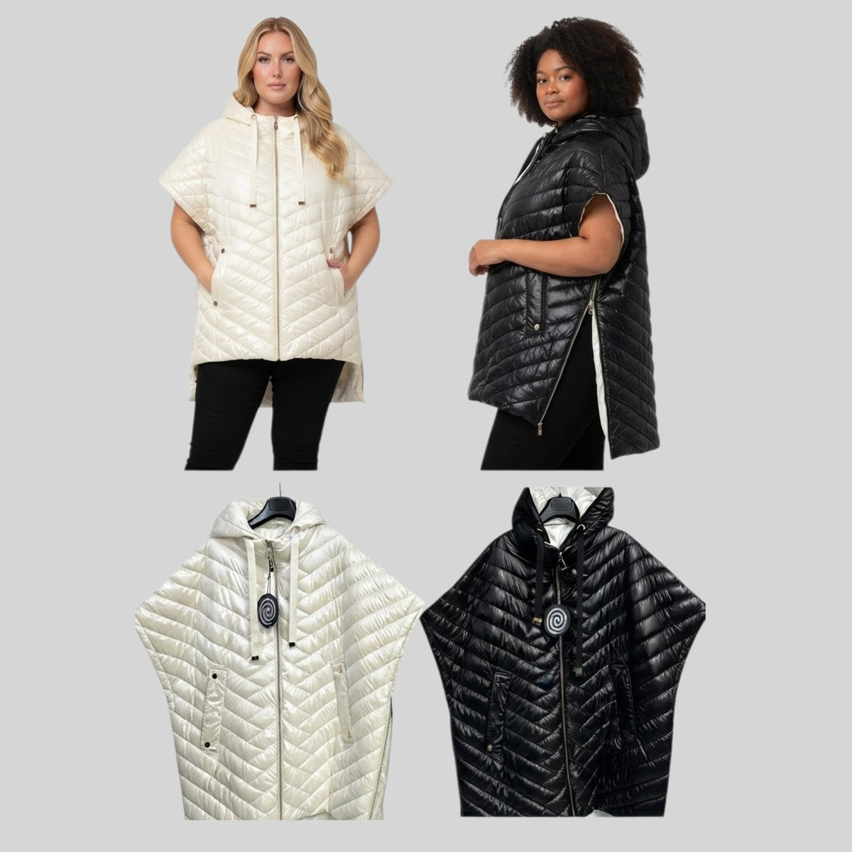 SMANICATO ART. 3020 CON CAPPUCCIO CON LACCETTO CON TASCHE CON ZIP LATERALE REGOLABILE COD. 015025