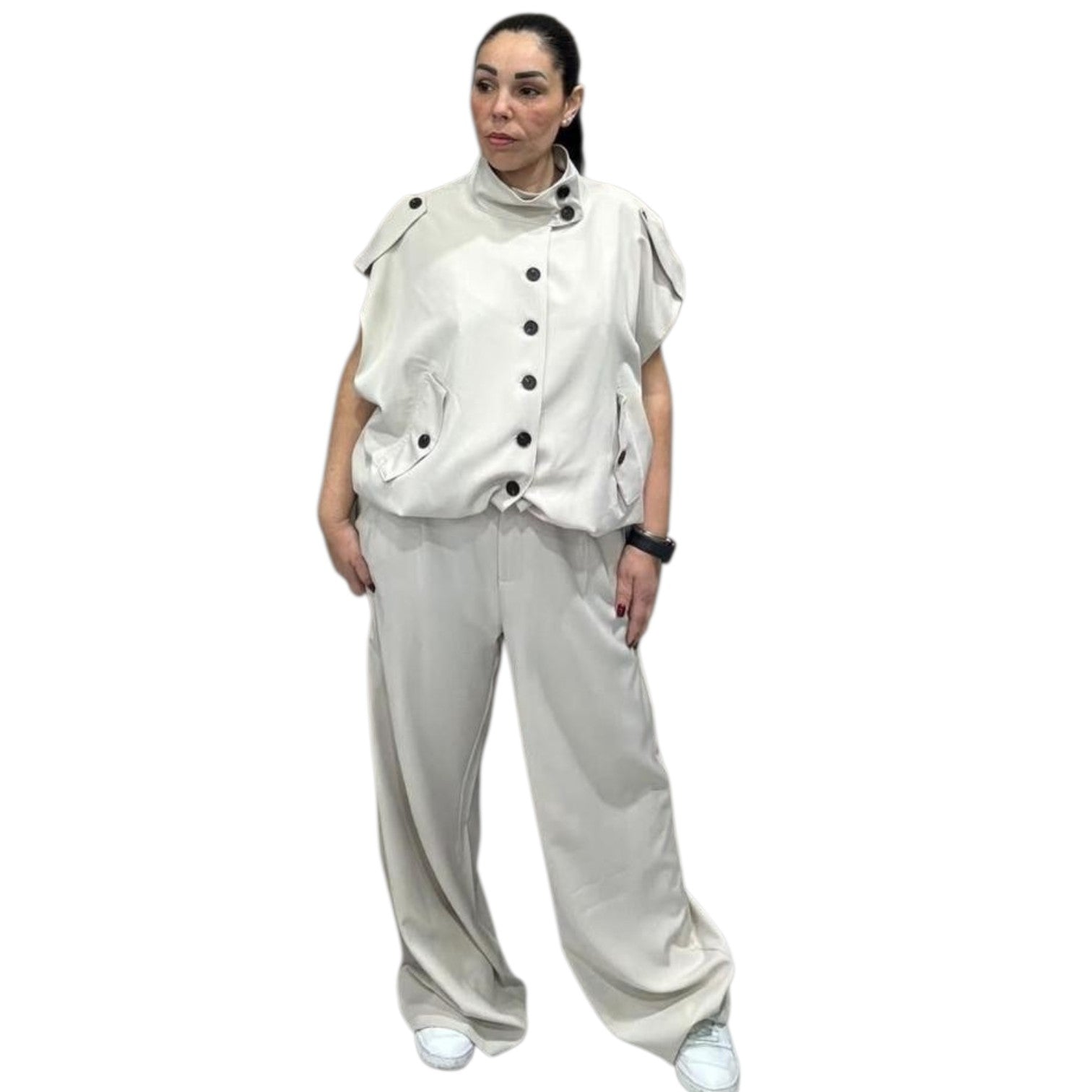 COMPLETO GIROMANICA CON PATTINE E TASCHE