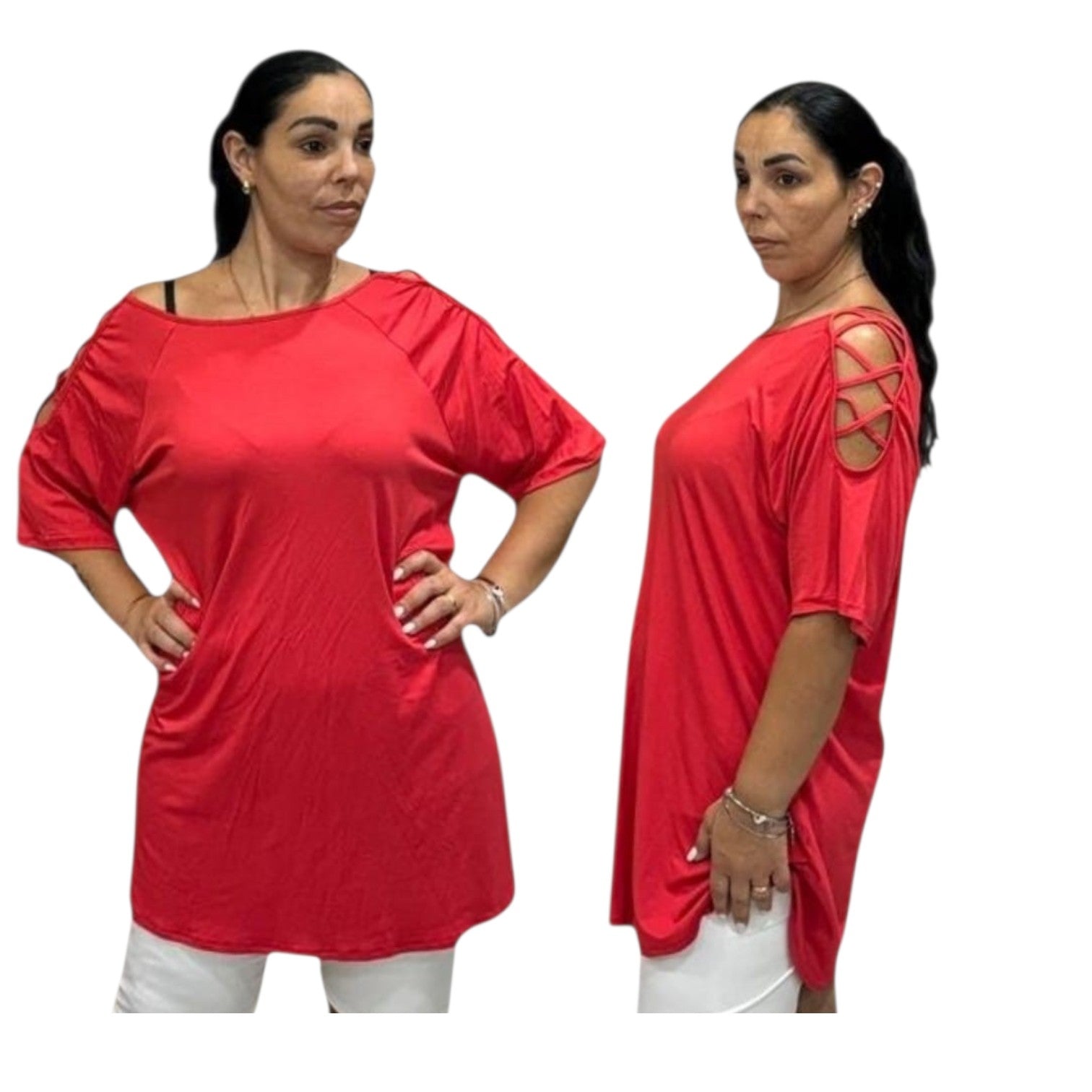 MAX MAGLIA CON LACCETTI SPALLE A INCROCIO