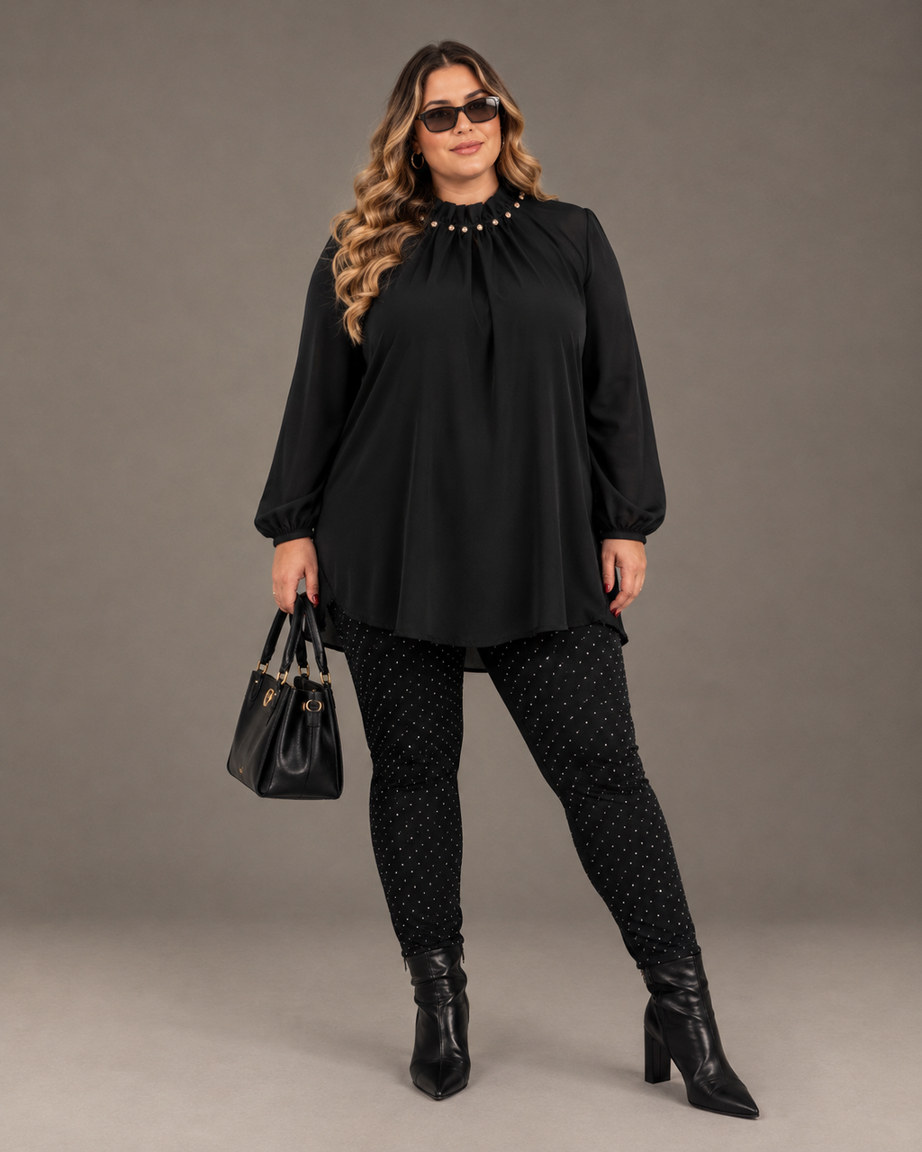 Leggings Eleganti Art. K4189Z – Comfort Super Elasticizzato con Punti Luce