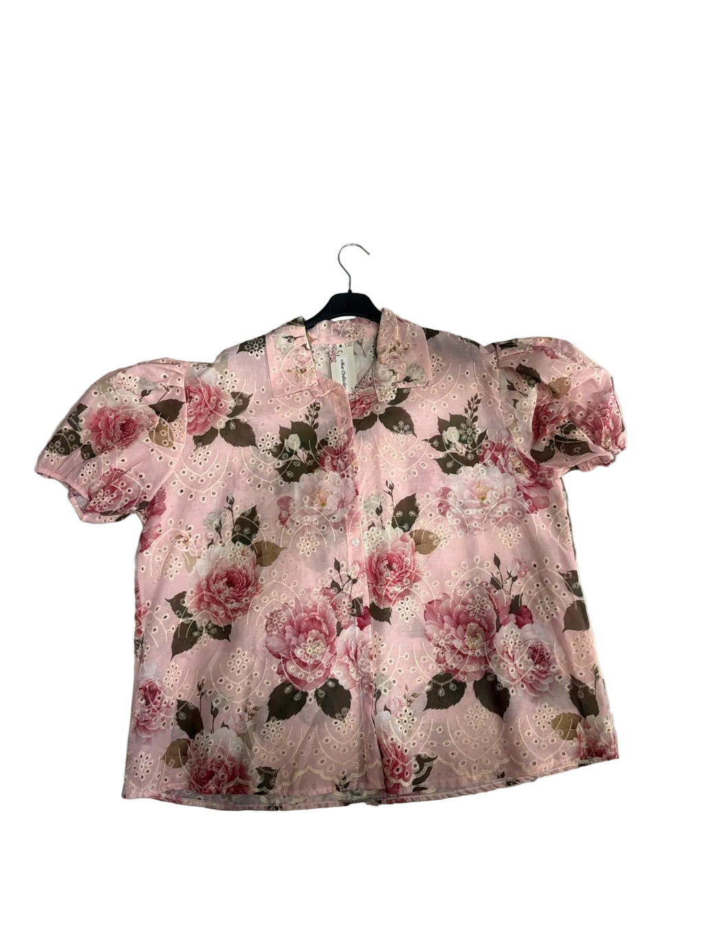 CAMICIA MANICHE A SBUFFO FANTASIA PIZZO SANGALLO