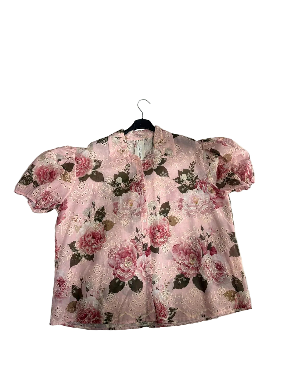 CAMICIA MANICHE A SBUFFO FANTASIA PIZZO SANGALLO