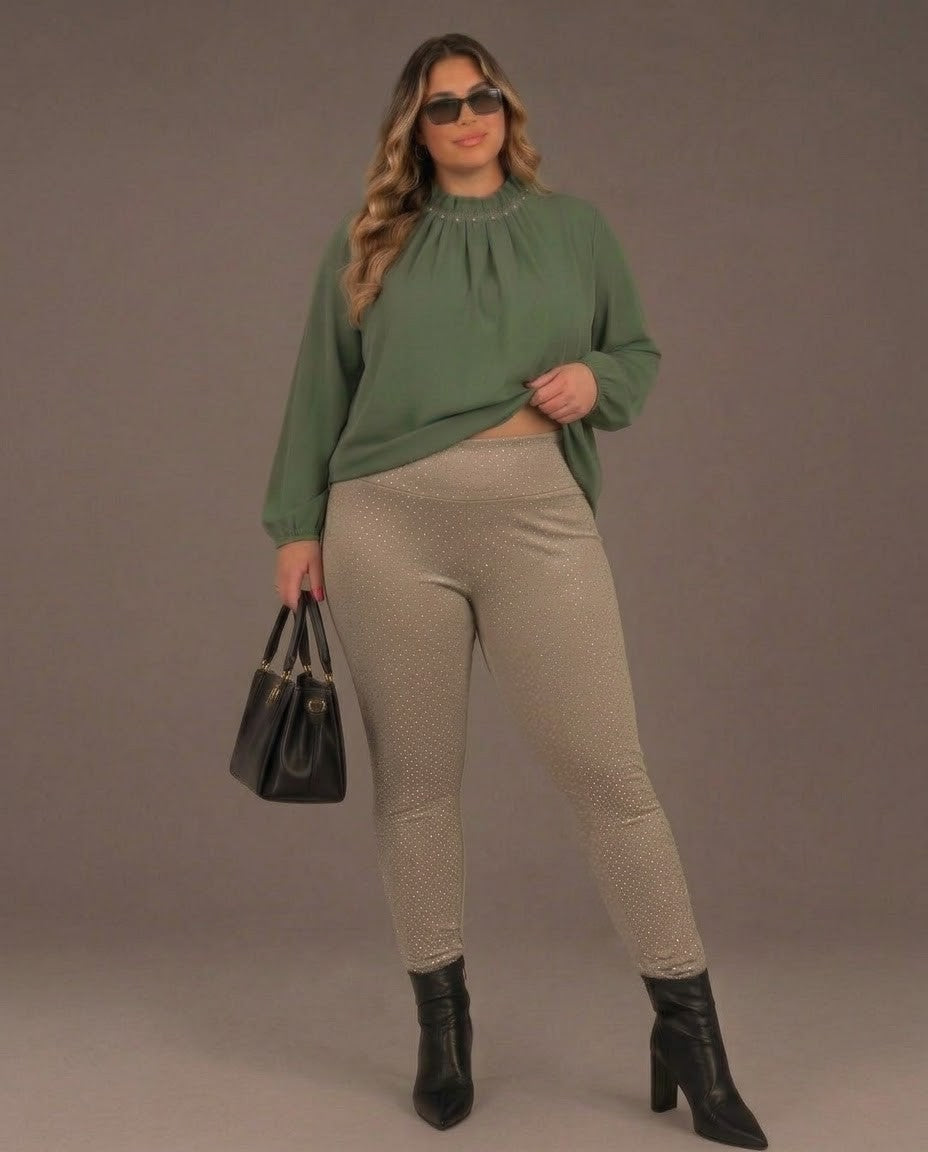 Leggings Eleganti Art. K4189Z – Comfort Super Elasticizzato con Punti Luce