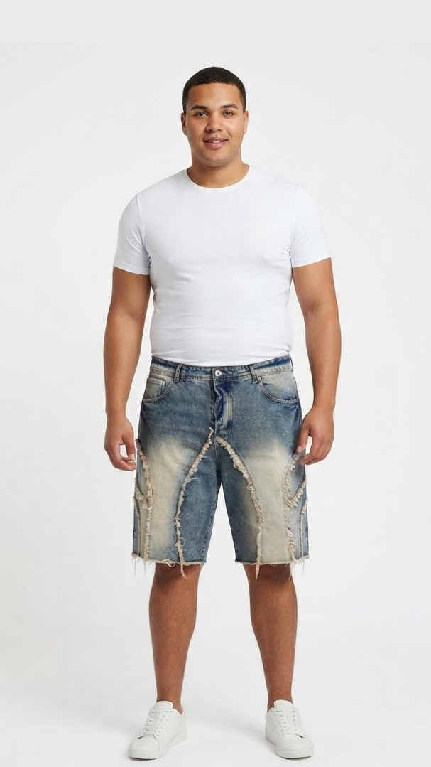SHORTS CIANOTIC CON FRANGE
