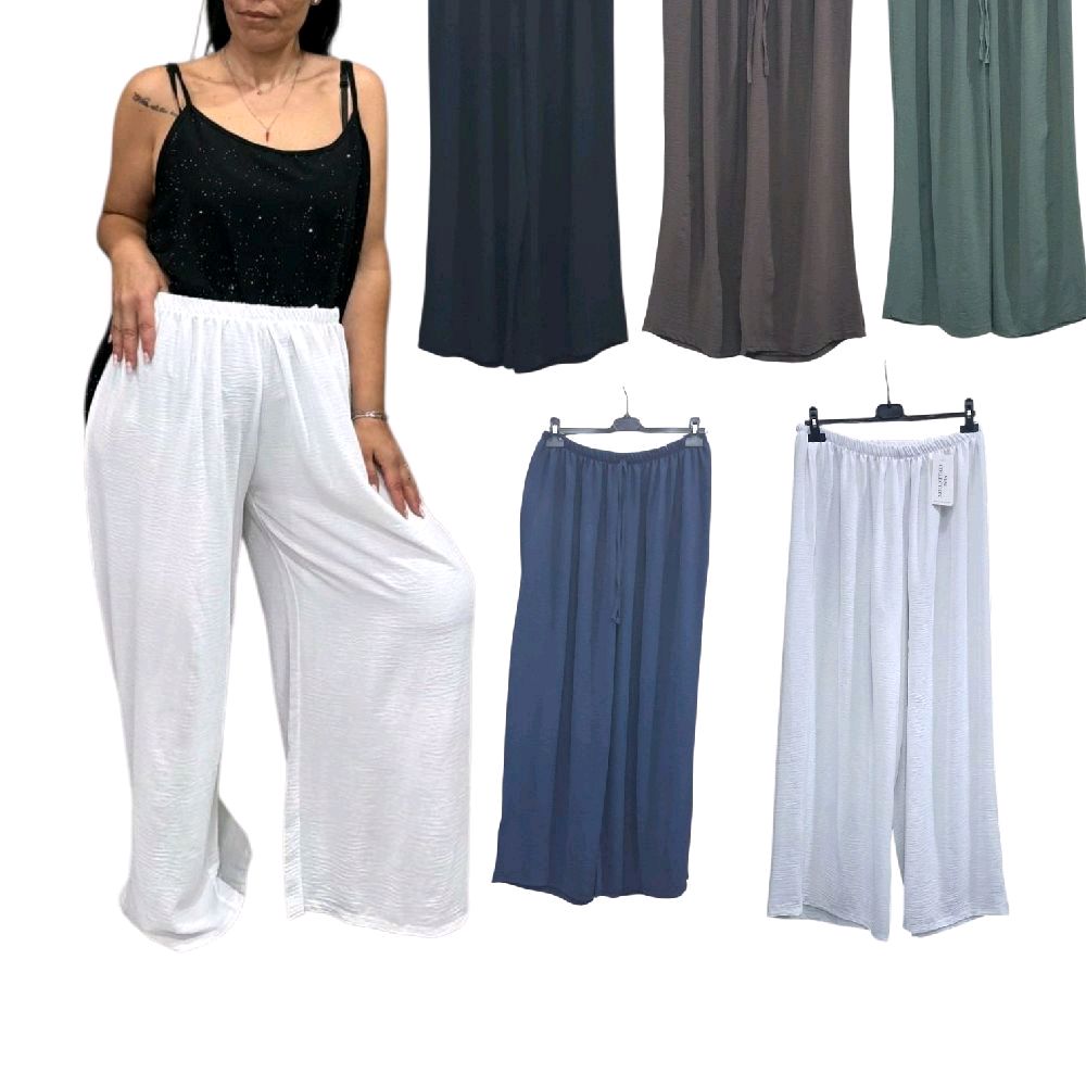 PANTALONE PALAZZO CON LACCETTO