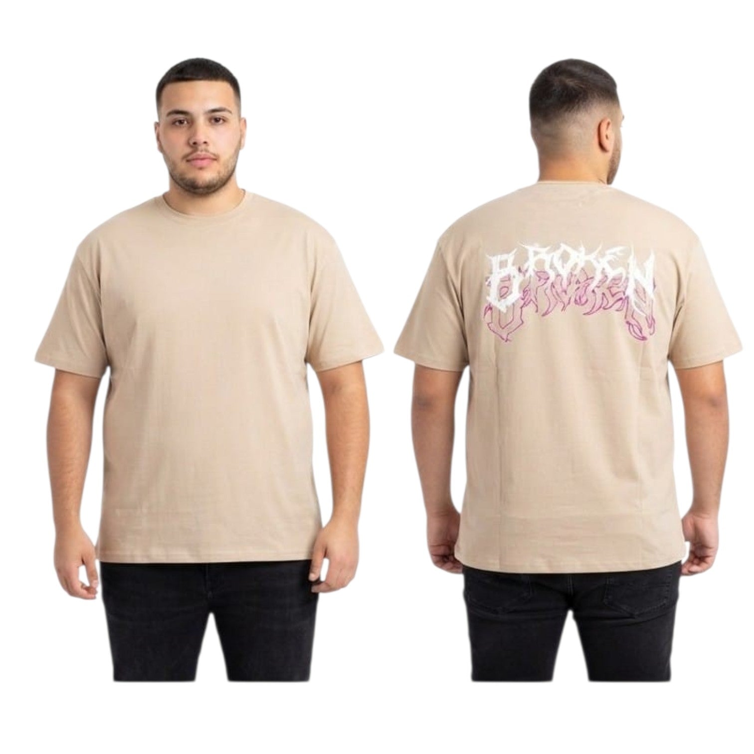 TSHIRT CIANOTIC BROKEN STAMPA DIETRO