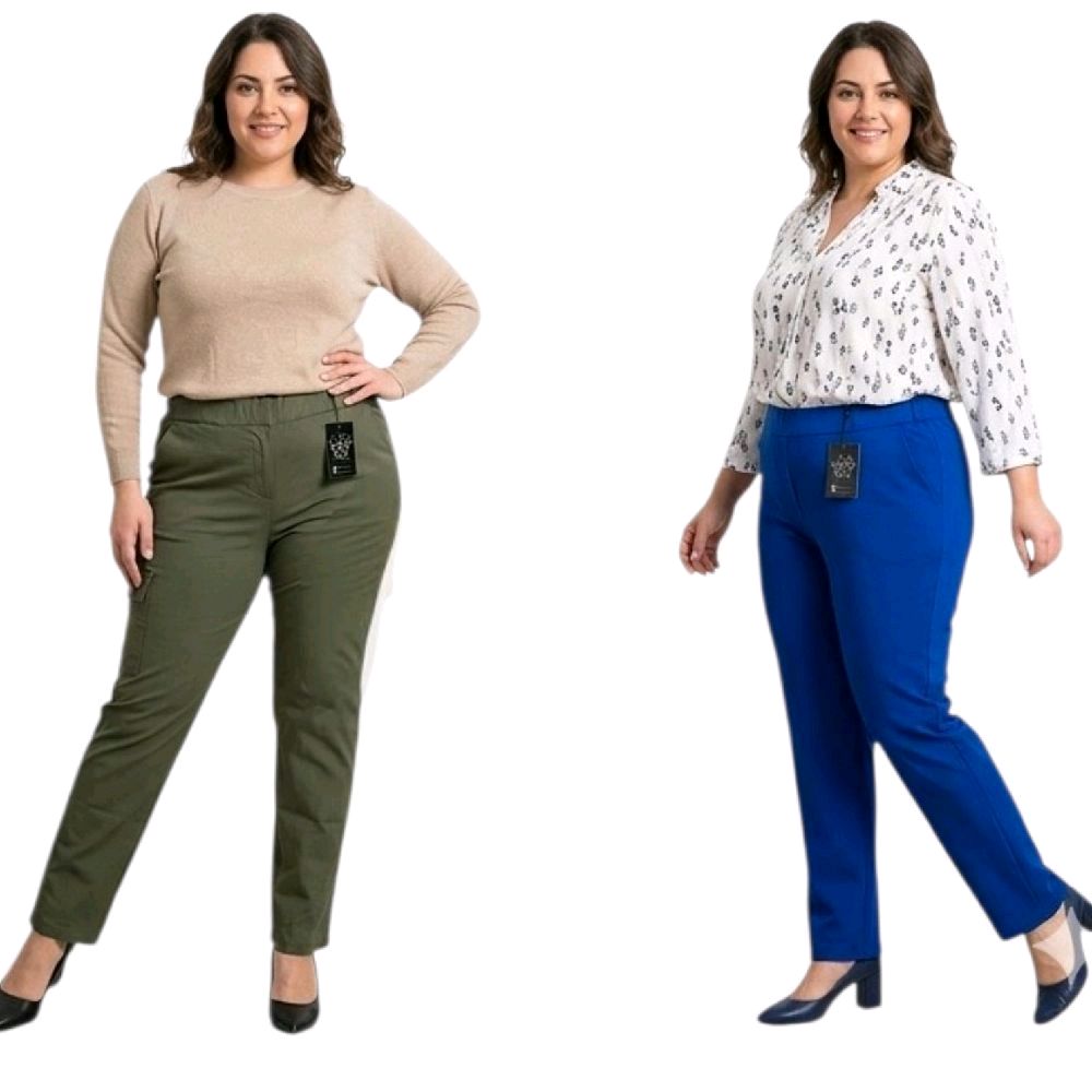 PANTALONE DONNA SIGARETTA LINEA PERTOM COTONE ELASTICO