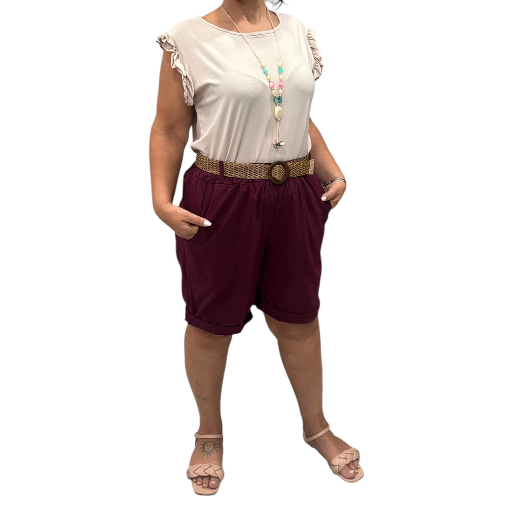 BERMUDA DONNA CON CINTURA