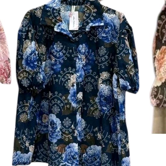 CAMICIA MANICHE A SBUFFO FANTASIA PIZZO SANGALLO
