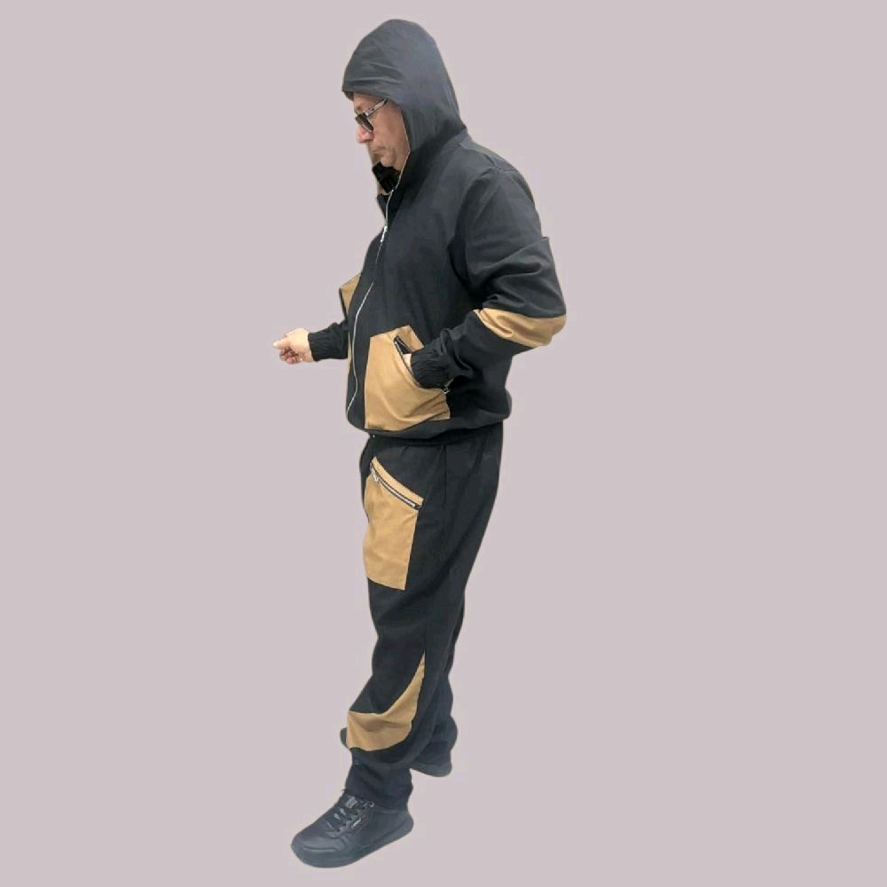CORDINATO TWILL BICOLORE NERO/BISCOTTO RESET2.0