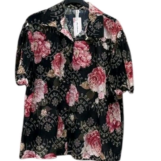 CAMICIA MANICHE A SBUFFO FANTASIA PIZZO SANGALLO