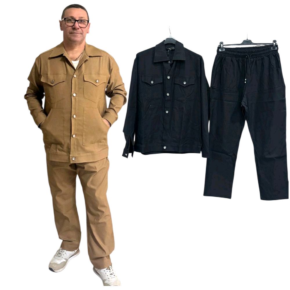COMPLETO TWILL CON MARSUPIO CON BOTTONI RESET2.0