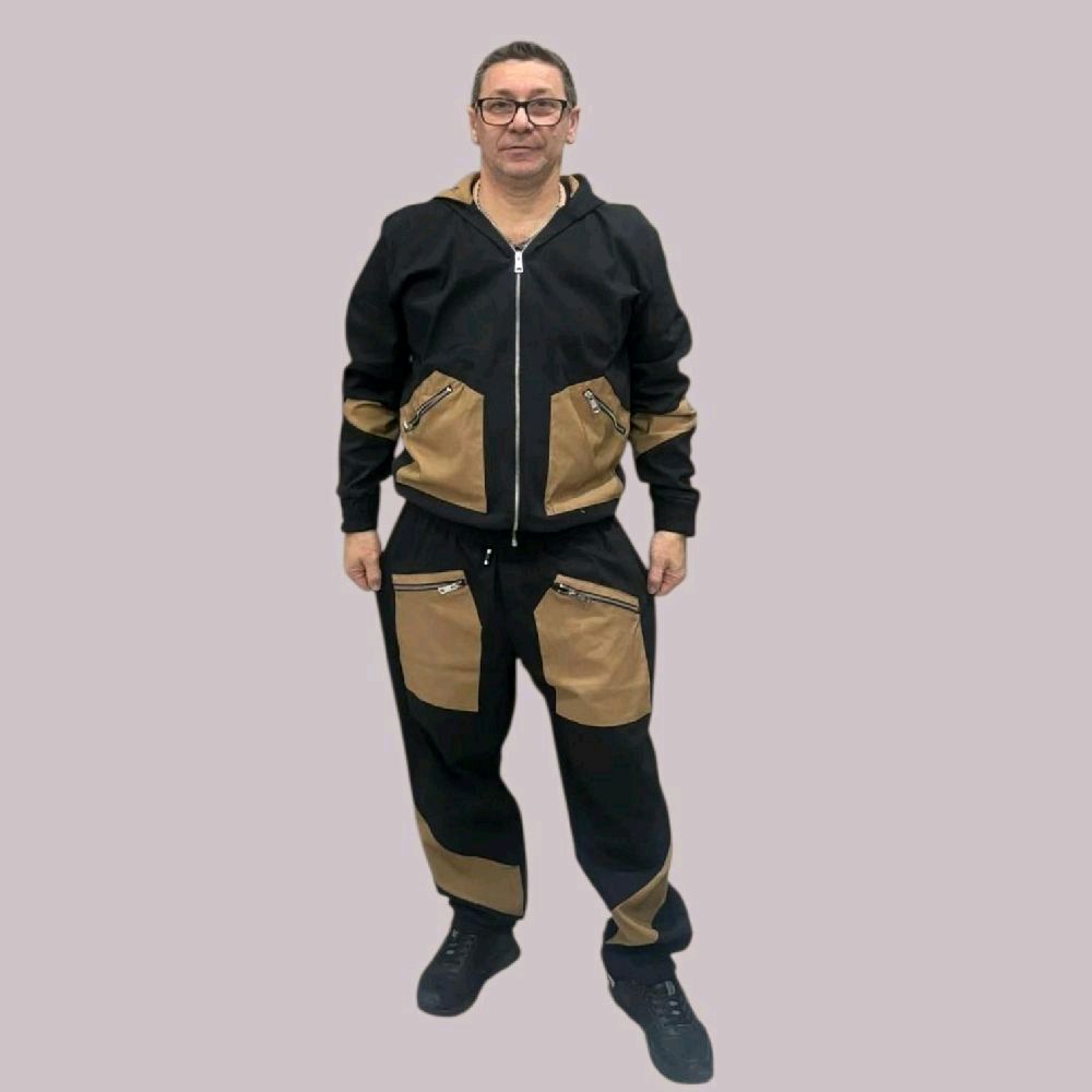 CORDINATO TWILL BICOLORE NERO/BISCOTTO RESET2.0
